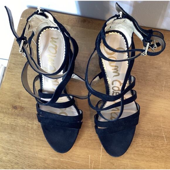 Sam Edelman Black Strappy Heels - Picture 4 of 10